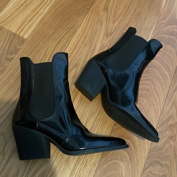 Zara Shoes Zara Cowboy Boots Black 37 Poshmark